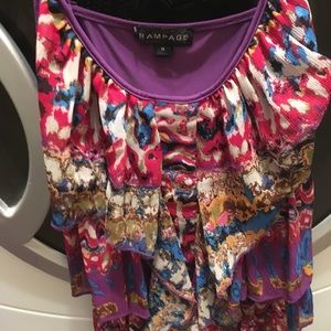 Purple floral type dressy tank